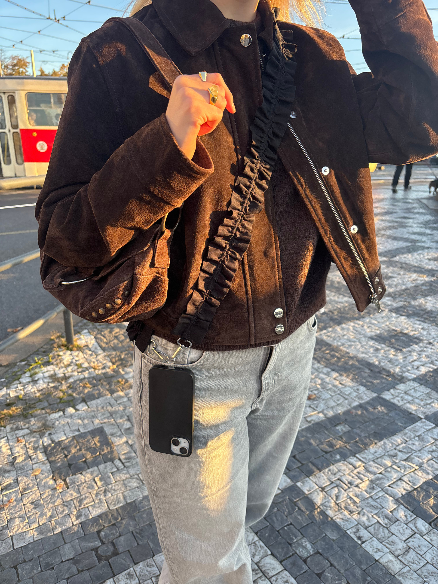 Form Ritual Phone Strap - hnědá