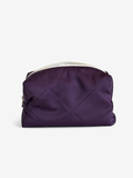 Ručně šitá kosmetická taštička fialová - satén